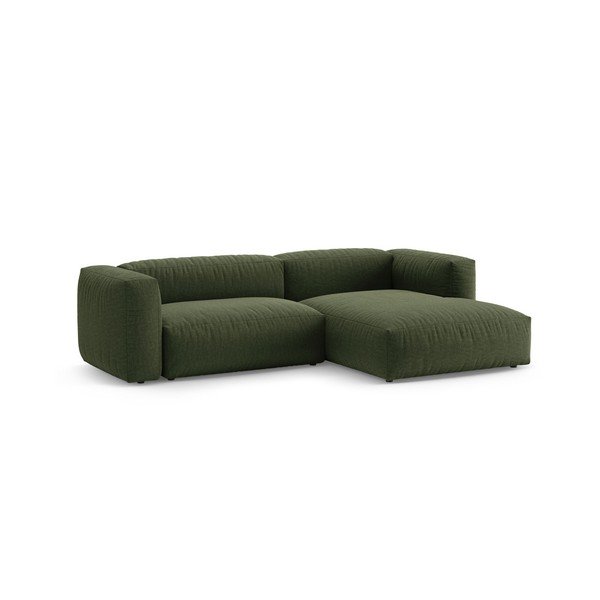 Zaļš salokāms modulārais stūra dīvāns (ar labo stūri/ar zvilni) – Micadoni -image-3