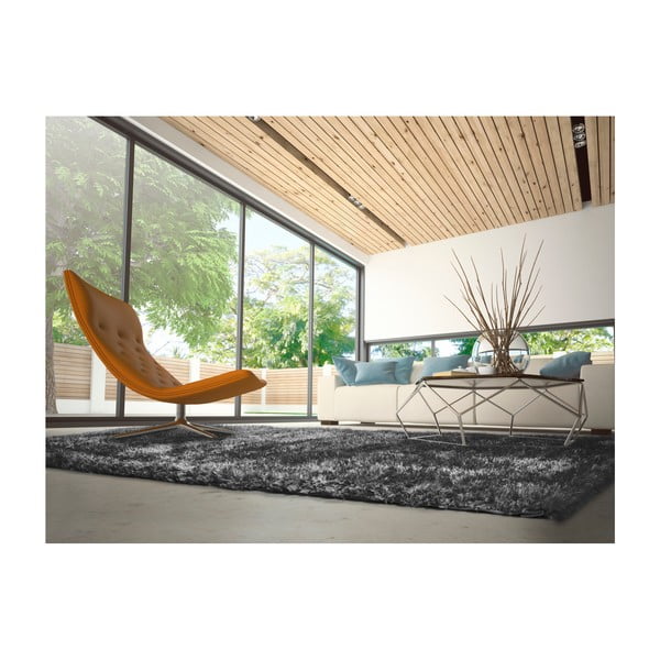 Antracīta pelēks paklājs 60x120 cm Aloe Liso – Universal-image-1