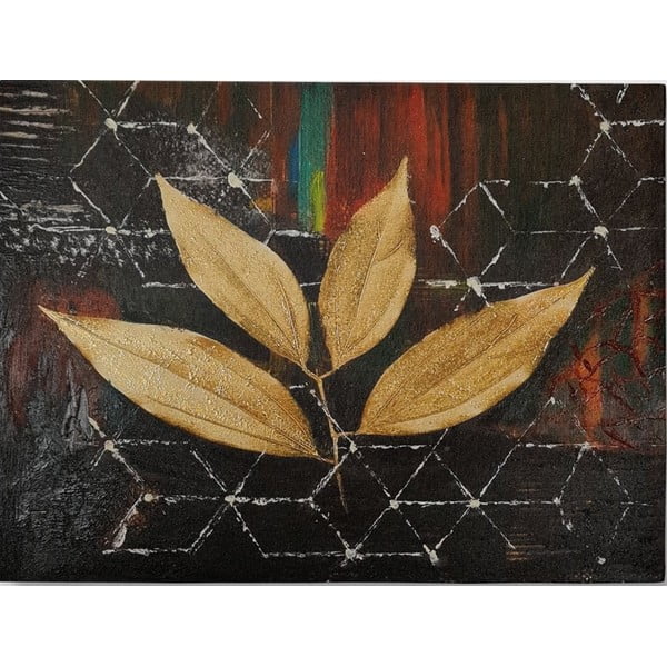 Glezna ar rokām apgleznota 100x70 cm Leaf – Wallity