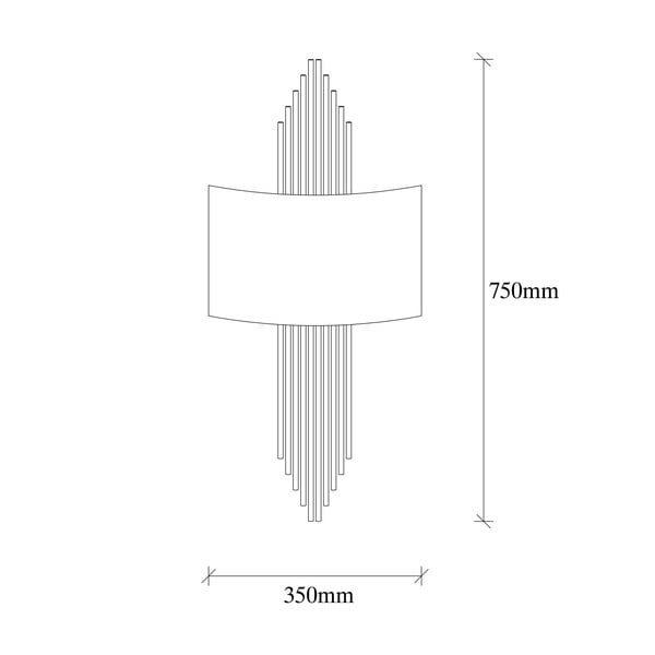 Melna/zelta krāsas sienas lampa Rayi – Opviq lights-image-4