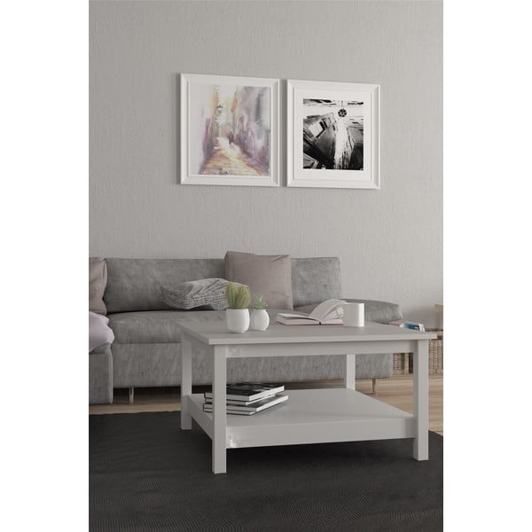 Balts žurnālgaldiņš 81x81 cm Madrid – Tvilum-image-1