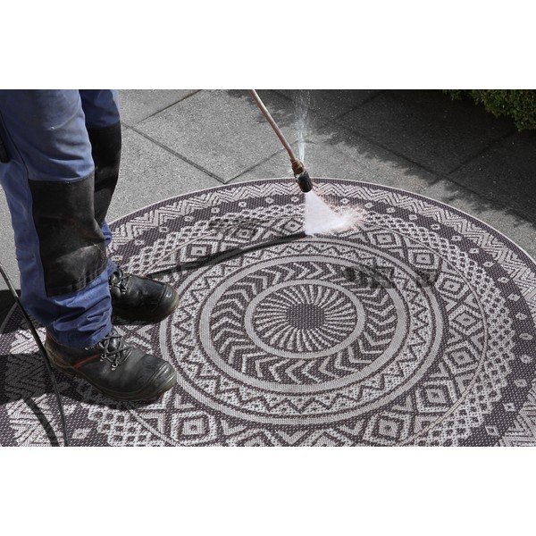 Pelēks āra paklājs Ragami Round, ø 160 cm-image-3