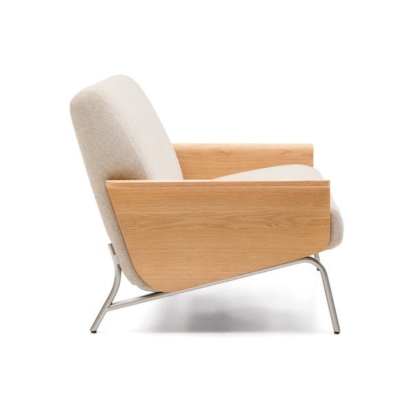 Bēšs dīvāns no šenila auduma 165 cm Amsen – Kave Home-image-3