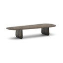Tumši brūns ozola masīvkoka žurnālgaldiņš 64x146 cm Pirita – Kave Home