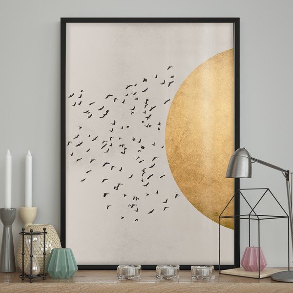 Sienas plakāts rāmī BIRDS/SILHOUTTE, 50 x 70 cm-image-1
