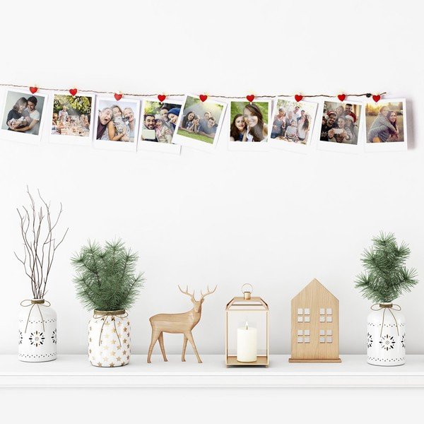 LED gaismas ķēde ar sirds formas klipšiem DecoKing, 10 gaismas, garums 1,4 m-image-4
