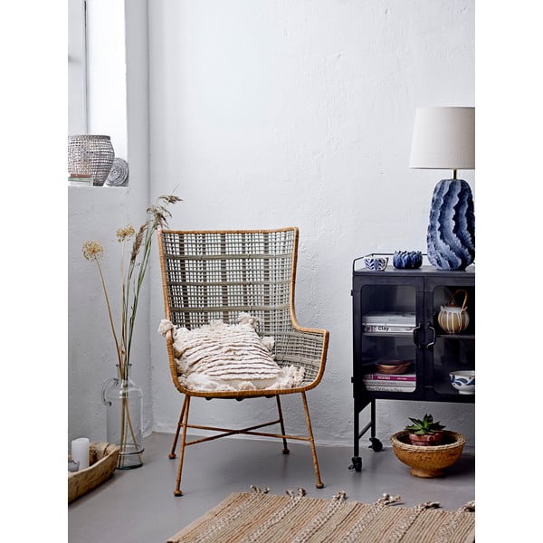 Balta/zila galda lampa Natika – Bloomingville-image-1