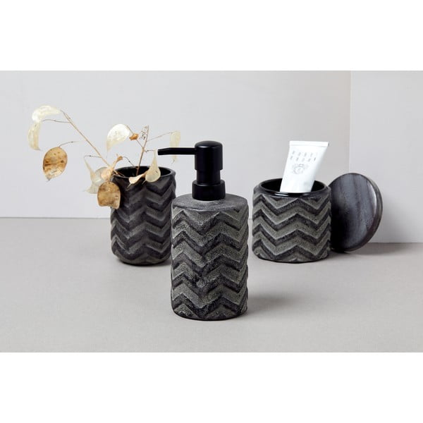 Ar rokām apgleznots pelēks keramikas ziepju dozators Wenko Mantua, 360 ml-image-3