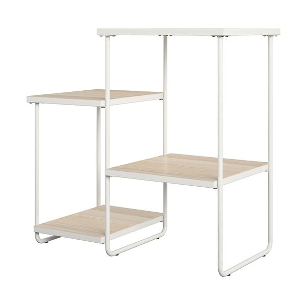 Balts/dabīga toņa konsoles galds ar oškoka imitācijas galda virsmu 35x67 cm Dante – Støraa-image-4