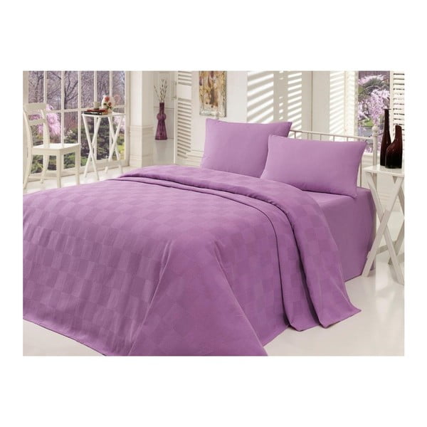 Violeta gultas pārklājs Barbara, 160 x 230 cm