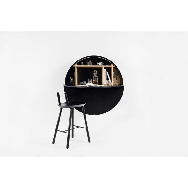 Melns daudzfunkcionāls sienas galds EMKO Pill-image-3