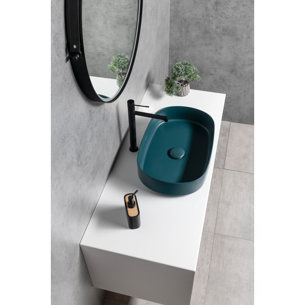 Matēti melns stāvošs jaucējkrāns izlietnei Solaris – Sapho-image-1