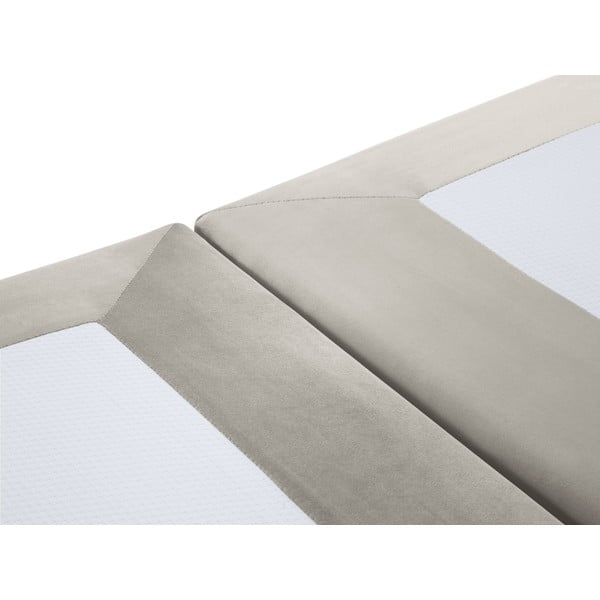 Bēša samta divguļamā gulta Milo Casa Lia, 160 x 200 cm-image-3