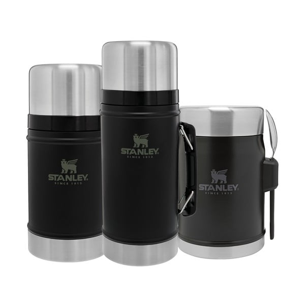 Melns nerūsējošā tērauda termoss pārtikai 940 ml Legendary Classic Black – Stanley-image-2