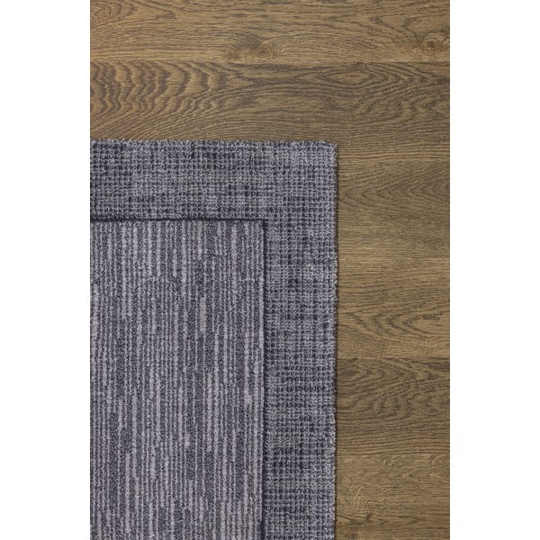 Tumši pelēks vilnas paklājs 200x300 cm Linea – Agnella-image-3