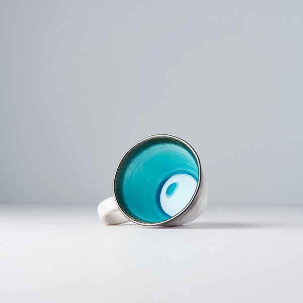 Zili balta keramikas krūze MIJ, 250 ml-image-2