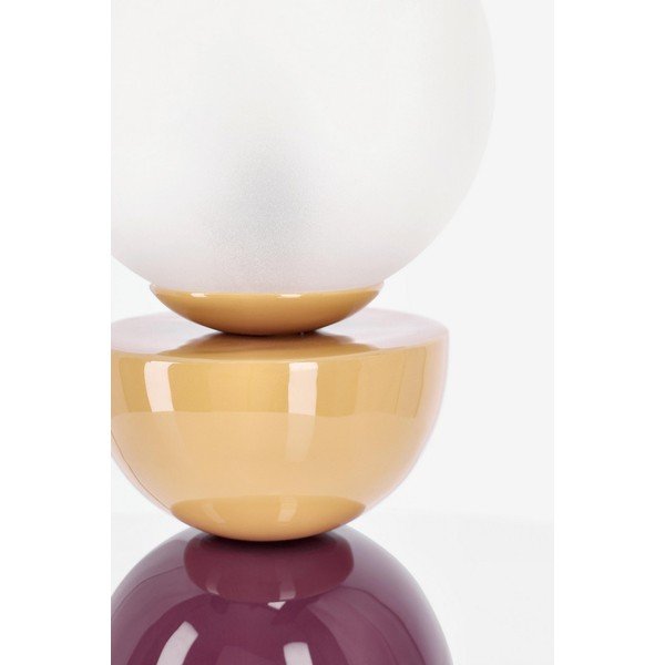 Metāla galda lampa ar stikla abažūru (augstums 33 cm) Malton – Bizzotto-image-3