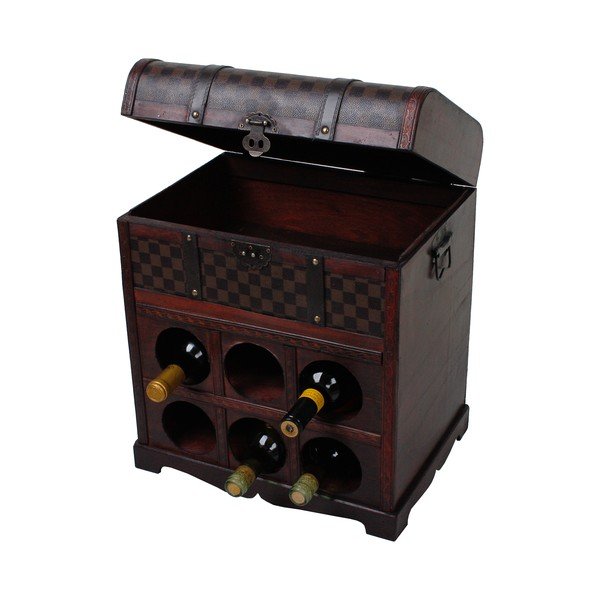 Brūns vīna skapis pudeļu skaits 6, 41x48 cm – Deco Pleasure-image-3