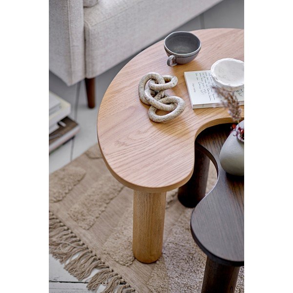 Dabīga toņa gumijkoka masīvkoka žurnālgaldiņš 44x65 cm Luppa – Bloomingville-image-1