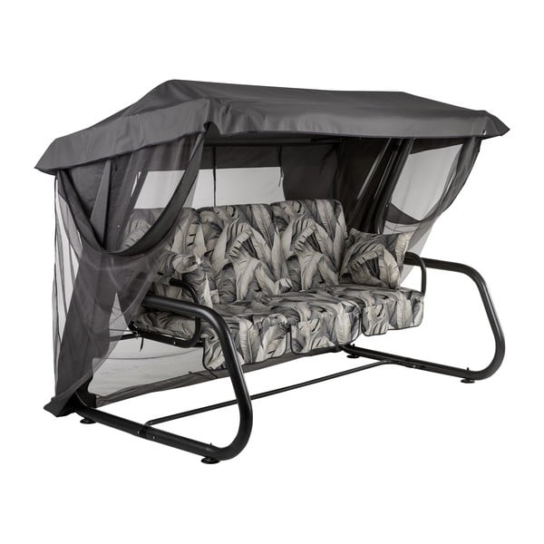 Pelēka metāla dārza šūpoles Venezia – Dajar-image-1