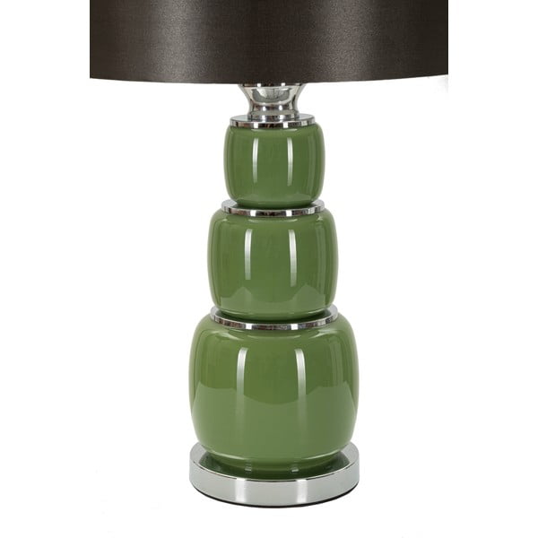 Zaļa/pelēka galda lampa ar auduma abažūru (augstums 57 cm) Eva – Mauro Ferretti-image-2