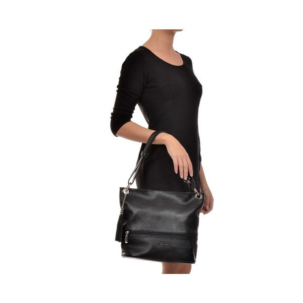 Melna ādas rokassoma Anna Luchini Hunna-image-1