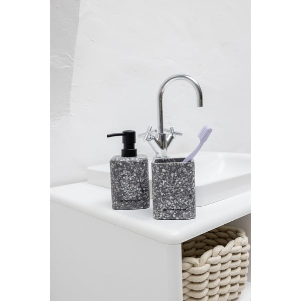 Pelēks polirezīna trauks zobu birstei Tom Tailor T-Terrazzo – Wenko-image-1