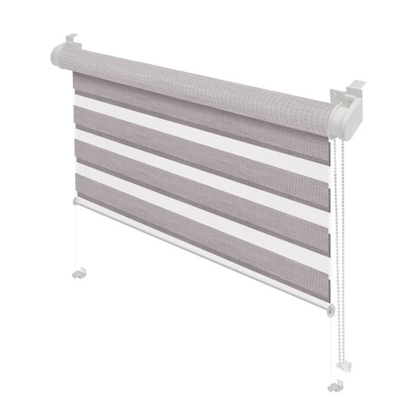 Pelēkbrūna dienas un nakts žalūzija 97x150 cm Zebra Silvalin – Gardinia-image-1