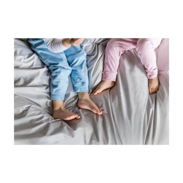 Gaiši pelēks divguļamais/īpaši garš segas pārvalks no Ēģiptes kokvilnas 200x220 cm Perla – WeLoveBeds-image-3