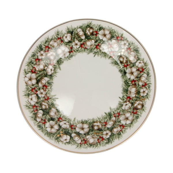 18 daļīgs porcelāna trauku komplekts ar Ziemassvētku motīvu Brandani Tavola
