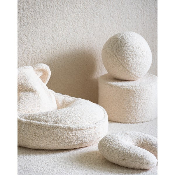 Krēmkrāsas bērnu pufs no buklē auduma – Wigiwama-image-2