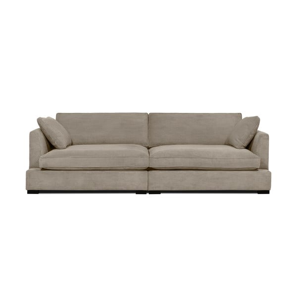 Bēšs velveta dīvāns 266 cm Mobby – Scandic