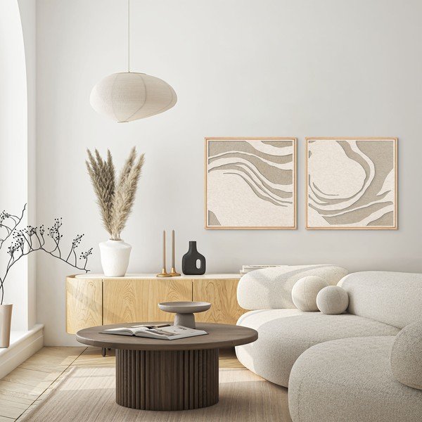 3D glezna ar rāmi/skaņas absorbējoša 62x62 cm Sacred Silence 2 – Malerifabrikken-image-1