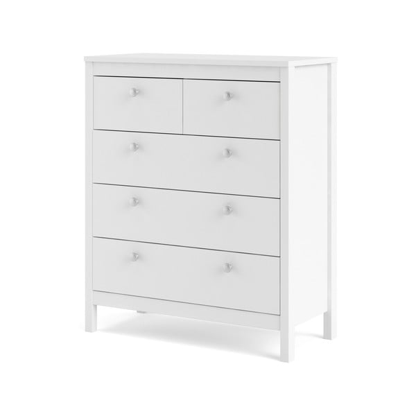 Balta augsta kumode 82x99 cm Madrid – Tvilum-image-3