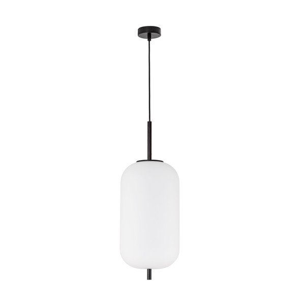 Balta/melna stikla piekaramā lampa ø 22 cm Lato – Nova Luce