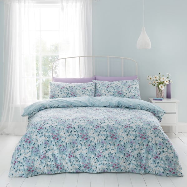 Zila vienguļamā gultas veļa 135x200 cm Daisy  Medow Floral – Catherine Lansfield