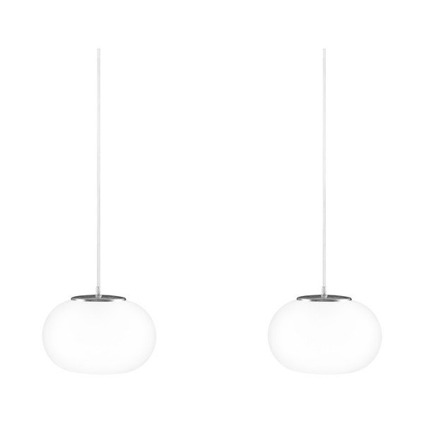 Dubultā opāla stikla piekaramā lampa ar sudraba ligzdu Sotto Luce DOSEI-image-4