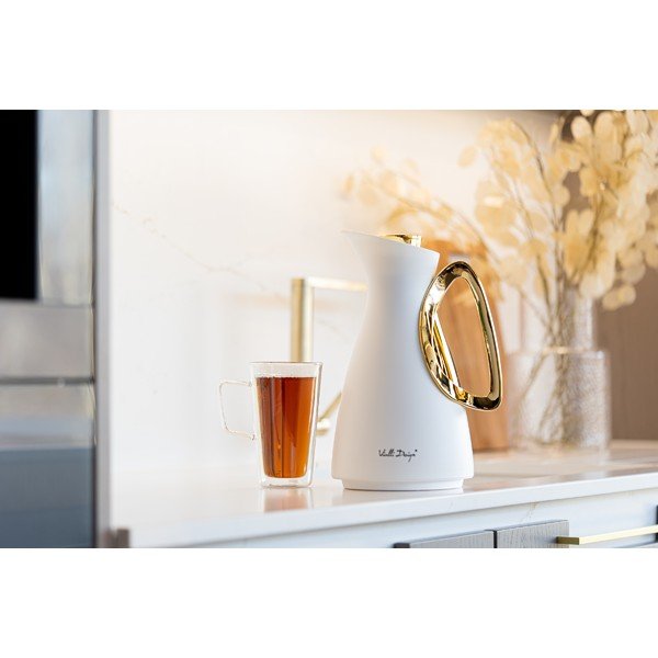 Balts/zelta krāsas termoss 1 l Alessia – Vialli Design-image-4