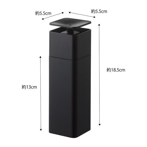 Melns mazgāšanas līdzekļa dozators Yamazaki Tower, 250 ml-image-2