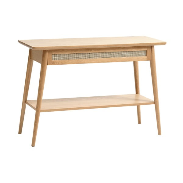 Dabīga toņa konsoles galds ar ozolkoka imitācijas galda virsmu 40x110 cm Barrali – Unique Furniture-image-3