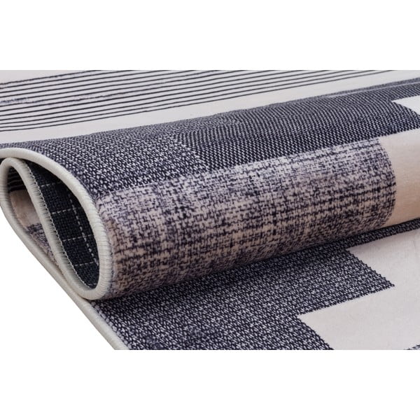 Pelēks/bēšs mazgājams paklājs 160x100 cm – Vitaus-image-3