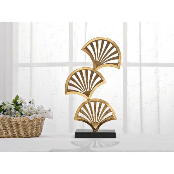Metāla statuete zelta krāsā Mauro Ferretti Triple Leaf-image-2