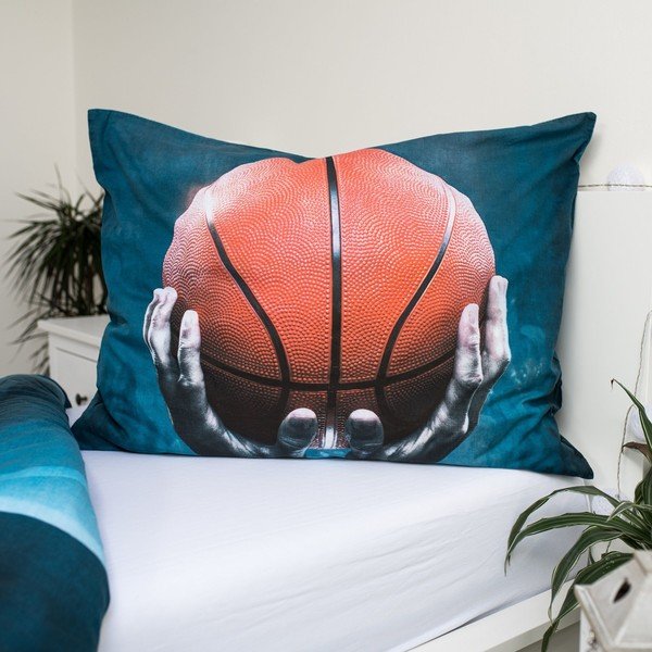Vienguļamā kokvilnas bērnu gultas veļa 140x200 cm Basketball – Jerry Fabrics-image-3