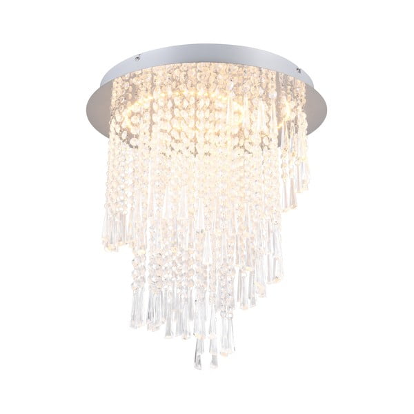 Sudraba krāsas LED griestu lampa ø 45 cm Pomp – Trio-image-1