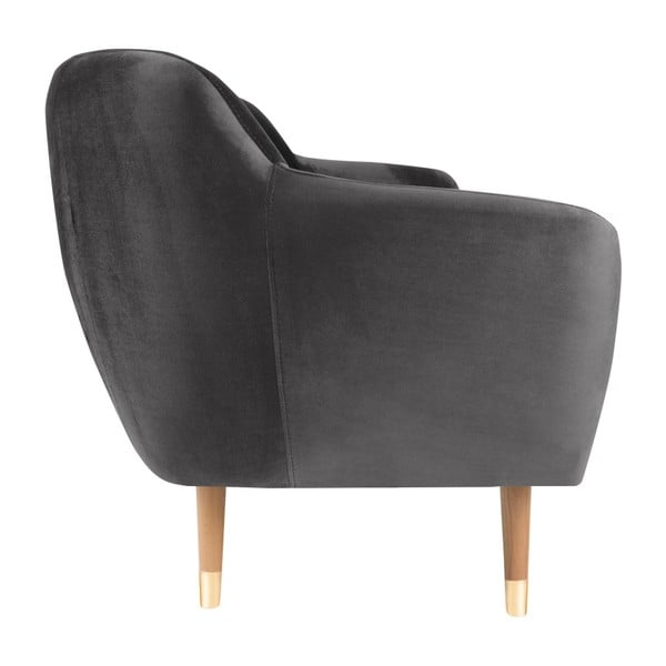 Pelēks samta krēsls Mazzini Sofas Benito-image-4