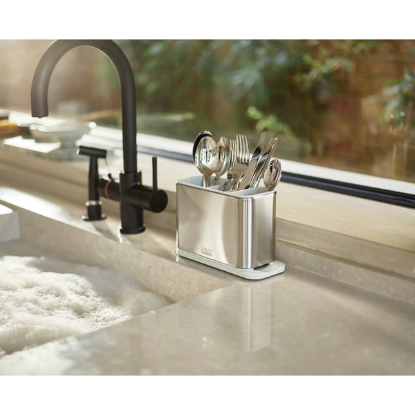 Sudraba krāsas metāla trauku žāvētājs galda piederumiem Surface – Joseph Joseph-image-3