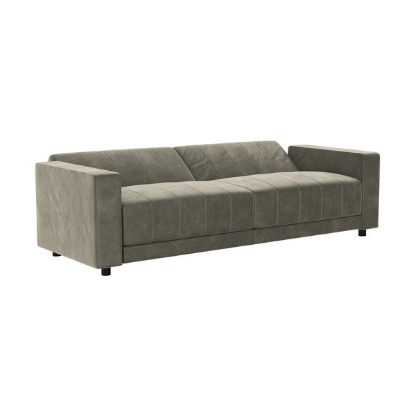 Pelēkbrūns samta regulējams/salokāms dīvāns 225 cm Allie II – Støraa-image-4