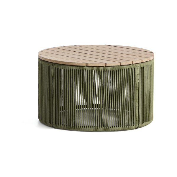 Apaļš dārza kafijas galdiņš ar akācijas koka galda virsmu ø 60 cm Dandara – Kave Home