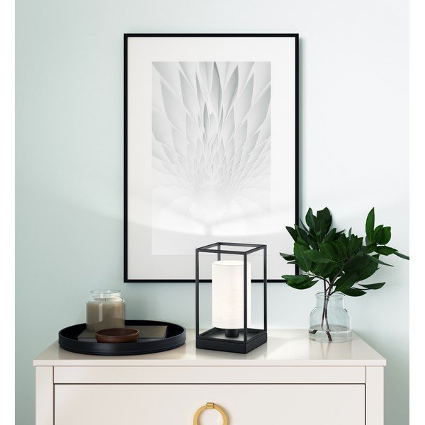 Melnbalta galda lampa ar auduma abažūru (augstums 28,5 cm) Gilli – Fischer & Honsel-image-1