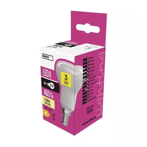 Siltas krāsas LED spuldze ar E14 spuldžu ietveri, 4 W – EMOS-image-1